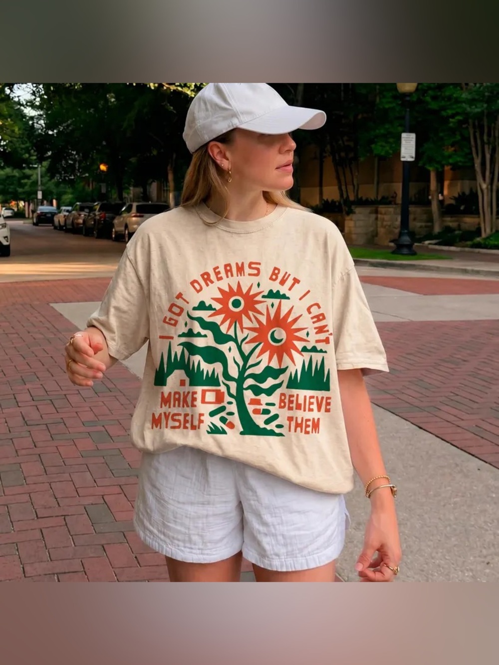 Noah Kahan Dreams Lyrics Flower Boho Indie Folk Cream Graphic T-Shirt